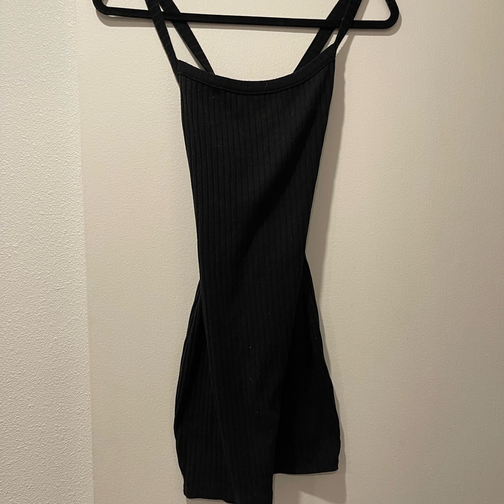 Elegant Black Ribbed keepers of dreams Dress